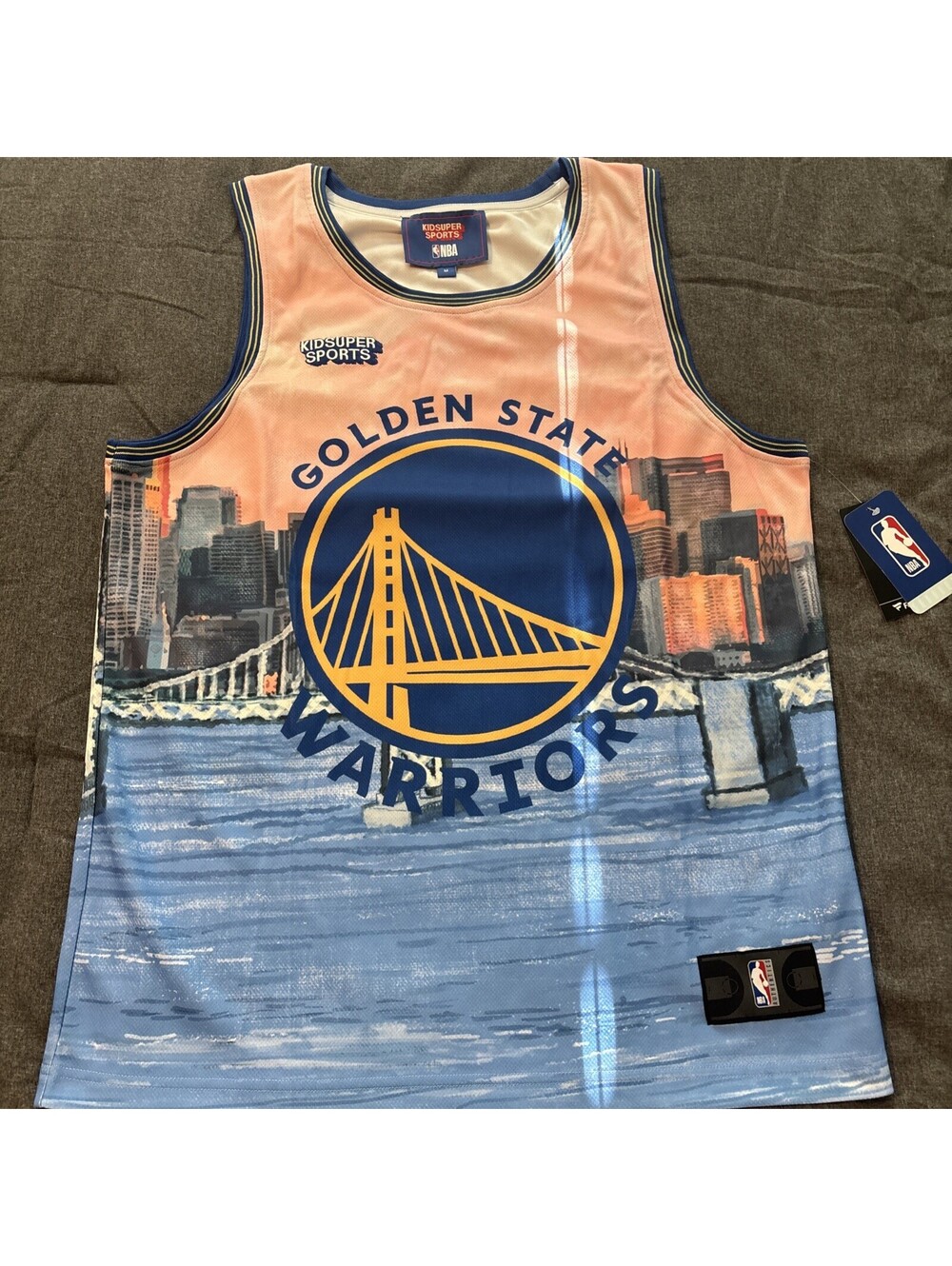 NWT Men’s Fanatics Kidsuper Sports Golden State Warriors Jersey Size Medium